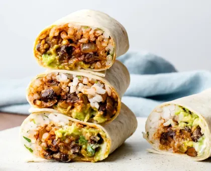 Veggie Burrito with Mexican Salsa