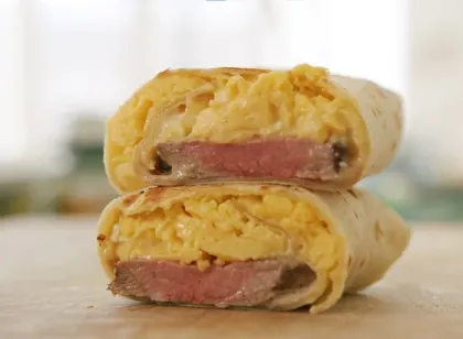 Steak & Egg Wrap with Protein Sauce