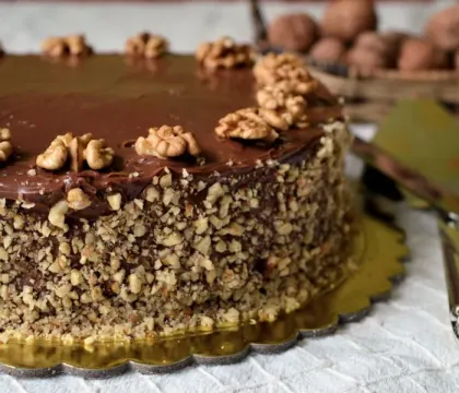 Garash Chocolate Walnut Layer Cake (Bulgaria's Classic, Ligh